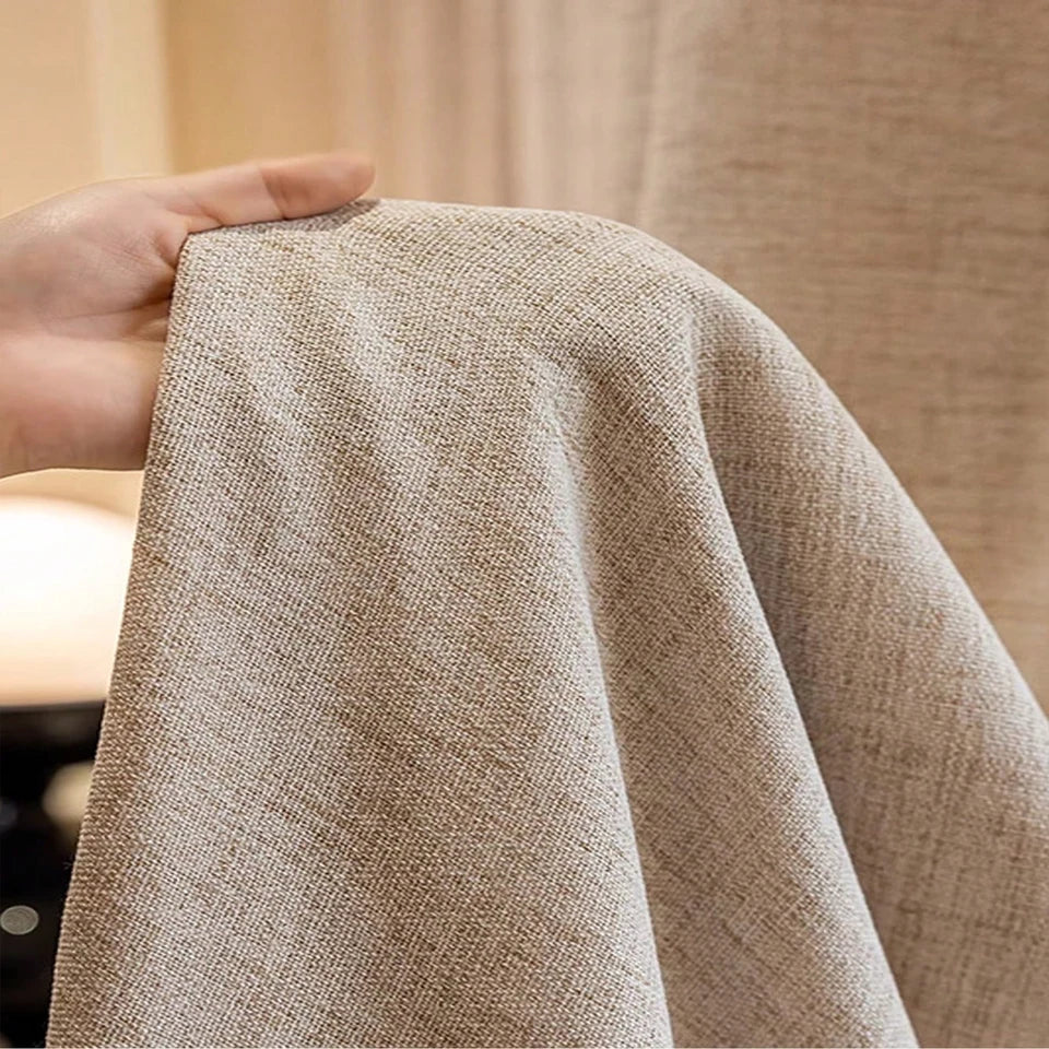1pc Japanese linen sheer curtain windproof breathable semi dark bedroom living room partition curtain Mosquito prevention