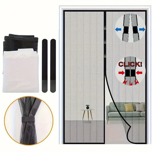 Magnetic Mosquito-Proof Magic Door Curtains, Polyester Edged Automatic Closing Magnetic Screen Door Curtains Available in size