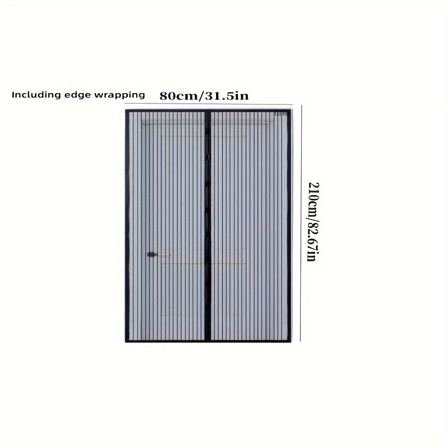 Magnetic Mosquito-Proof Magic Door Curtains, Polyester Edged Automatic Closing Magnetic Screen Door Curtains Available in size